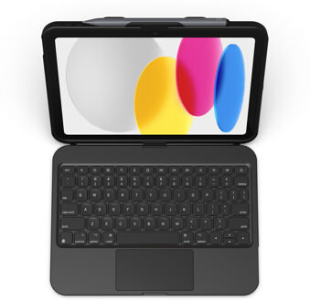 ZAGG Tough Keys keyboard bookcase voor de Apple iPad 11 (2025) 11 inch A16 / iPad 10 (2022) 10.9 inch - QWERTY - Zwart