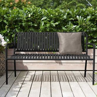 Zahra metalen tuinbank zwart