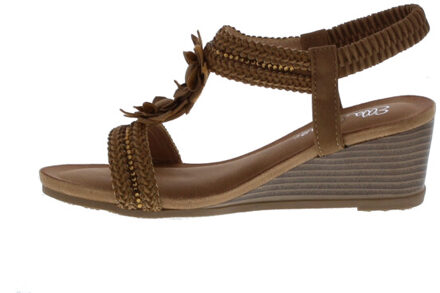 Zahri bloem front | maat: | kleur: | dames sandalen Klaproos - 39