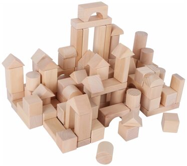 Zak met 200 houten blokken Multi