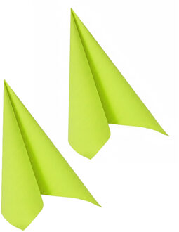 Zakdoek in fel groene kleur 33x33 cm