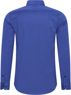 Zakelijk overhemd S - 6XL Slim Fit Premium Katoen-Stretch Blauw