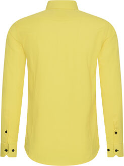 Zakelijk overhemd S - 6XL Slim Fit Premium Katoen-Stretch Geel - XL