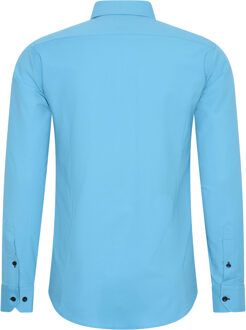 Zakelijk overhemd S - 6XL Slim Fit Premium Katoen-Stretch Turquoise - 5XL
