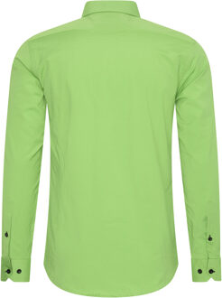 Zakelijk overhemd Slim Fit Premium Katoen-Stretch Groen - 3XL