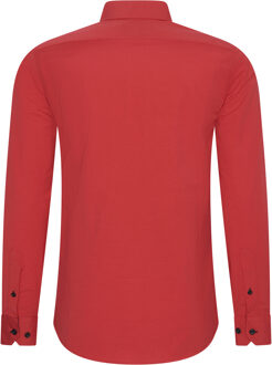 Zakelijk overhemd Slim Fit Premium Katoen-Stretch Rood - 6XL