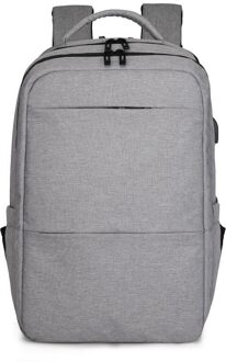 Zakelijke Heren Rugzakken Multifunctionele Waterdichte Stof Rugzak Mannen Usb Opladen Leisure Notebook Rugzak grijs