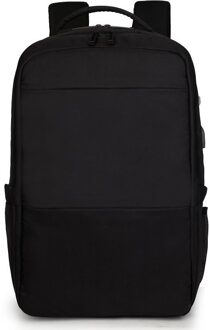 Zakelijke Heren Rugzakken Multifunctionele Waterdichte Stof Rugzak Mannen Usb Opladen Leisure Notebook Rugzak zwart