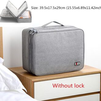 Zakenreizen Aktetas Mannen Vrouwen Multipurpose Werk Documenten Houder Tas Certificaat Opslag Handtas Reis Organiseren Accessoire A grijs