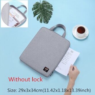 Zakenreizen Aktetas Mannen Vrouwen Multipurpose Werk Documenten Houder Tas Certificaat Opslag Handtas Reis Organiseren Accessoire D grijs