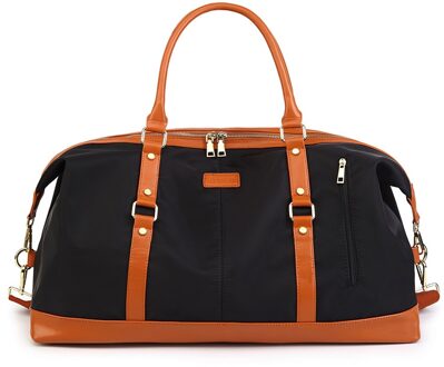 Zakenreizen Bagage Tas Korte Trip Gedrukt Reistas Streep Waterdichte Draagbare Reistas Grote Capaciteit Oefening Zak zwart