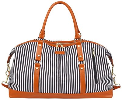 Zakenreizen Bagage Tas Korte Trip Gedrukt Reistas Streep Waterdichte Draagbare Reistas Grote Capaciteit Oefening Zak