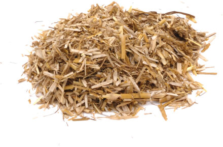 Zakje fijne stro Kerststal accessoires / decoratie stro 14 x 15 cm - Hobbydecoratieobject Beige