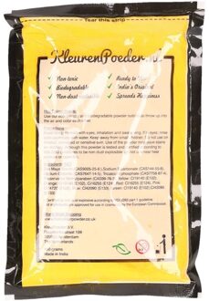 Zakje Holi kleurpoeder - geel - 100 gram - feestartikelen - Heilig Indiaas kleurenpoeder