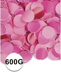 Zakje met 600 gram roze confetti - Confetti