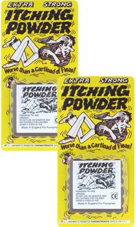 Zakje met jeukpoeder - 2x - Fopartikelen - prank - feestartikelen - jeukende poeder