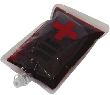 Zakje vloeibaar horror nepbloed voor decoratie 200 ml Rood