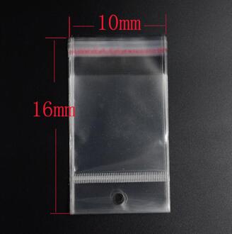 Zakjes 10 Cm * 16 Cm Opknoping Gaten Opp Zelfklevende Zakken Transparant Plastic Zakken Oorbellen Accessoires Verpakking Tassen