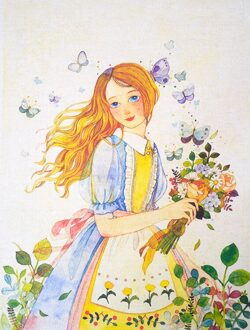 Zakka cotton and hemp fabric pure hand printed canvas dining mat mouse pad apron pocket like flower girl