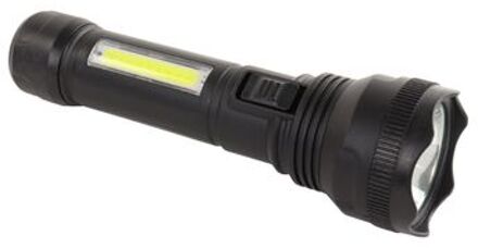 Zaklamp Led Oplaadbaar - 2 Stuks - 200 Lumen - Militaire - Zwart - Noodverlichting