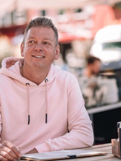 Zalm hoodie Roze - L