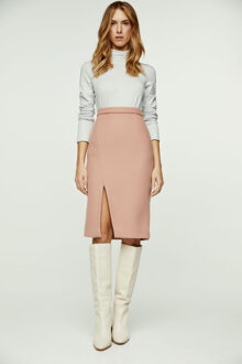 Zalm kokerrok van imitatiemouflon Rosé