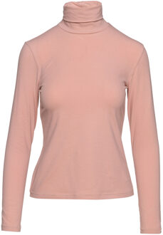 Zalm trui met polokraag en lange mouwen - maat EU 42 / UK 14 Rosé