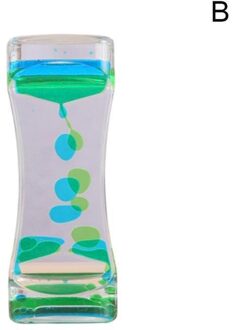 Zand Zandlopers Dubbele Kleur Drijvende Olie Vloeibare Visuele Motion Timer Bureau Ornament Glas Acryl Klok Autistische Zintuiglijke Speelgoed