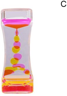 Zand Zandlopers Dubbele Kleur Drijvende Olie Vloeibare Visuele Motion Timer Bureau Ornament Glas Acryl Klok Autistische Zintuiglijke Speelgoed