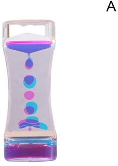 Zand Zandlopers Dubbele Kleur Drijvende Olie Vloeibare Visuele Motion Timer Bureau Ornament Glas Acryl Klok Autistische Zintuiglijke Speelgoed