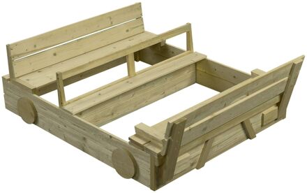 Zandbak Auto Boot Geïmpregneerd Hout 120x100x20cm