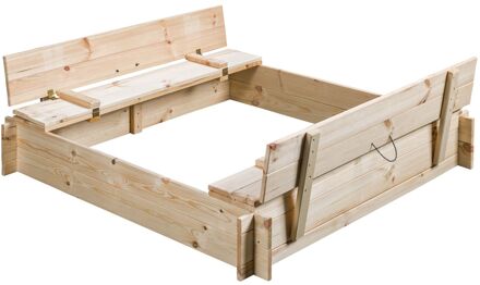 Zandbak Gucio Onbehandeld Hout 120x120x20cm