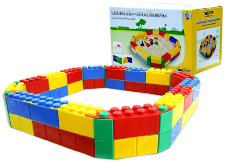 zandbak van bouwblokken Groen