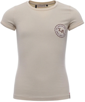 Zandkleurig t-shirt voor meisjes in de kleur Ecru - 116