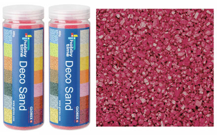 zandkorrels/kleine kiezelsteentjes - 2x - bordeaux rood - 480 gram - vulmateriaal