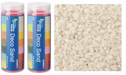 zandkorrels/kleine kiezelsteentjes - 2x - creme wit - 480 gram - vulmateriaal