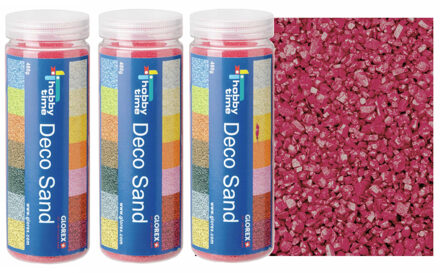 zandkorrels/kleine kiezelsteentjes - 3x - bordeaux rood - 480 gram - vulmateriaal