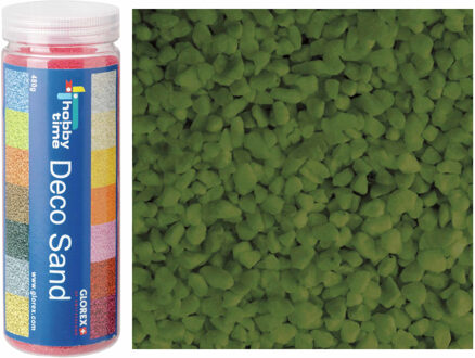 zandkorrels/kleine kiezelsteentjes - 3x - groen - 480 gram - vulmateriaal