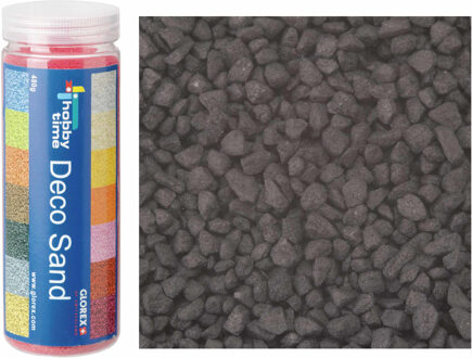 zandkorrels/kleine kiezelsteentjes - 4x - zwart - 480 gram - vulmateriaal