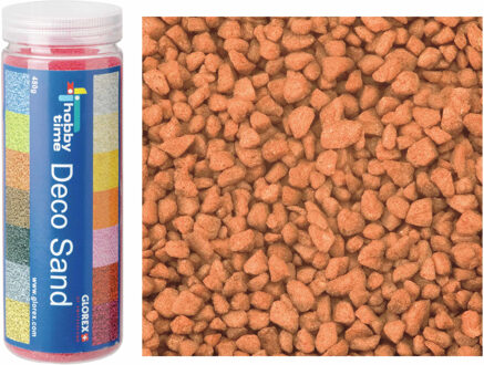 zandkorrels/kleine kiezelsteentjes - terracotta - 480 gram - vulmateriaal Terracotta bruin
