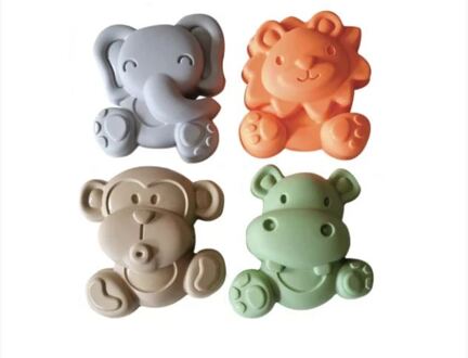 zandvormen wilde dieren set a 4 verschillende