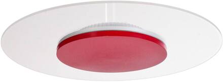 Zaniah LED plafondlamp, 360° licht, 24W, rood robijnrood, transparant