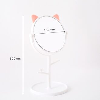 ZAOXI 3D Cat Ears Led Light Makeup Mirror Storage LED Adjustable Touch Dimmer USB Vanity Mirror Table Desk Cosmetic Mirror Z342 wit