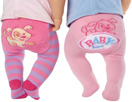 Zapf creation Baby Born maillots 2-pack - roze/paars streep