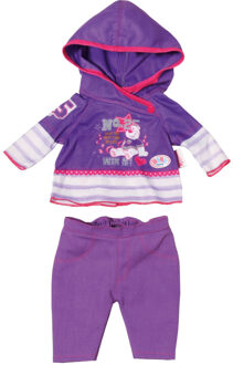 Zapf Kledingset casual baby born paars