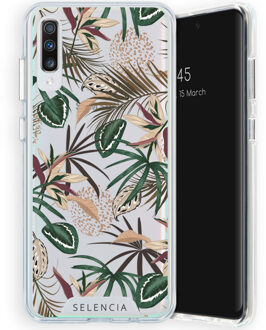 Zarya Fashion Extra Beschermende Backcover Samsung Galaxy A70 hoesje - Jungle Leaves