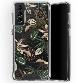 Zarya Fashion Extra Beschermende Backcover Samsung Galaxy S21 Plus - Jungle Leaves