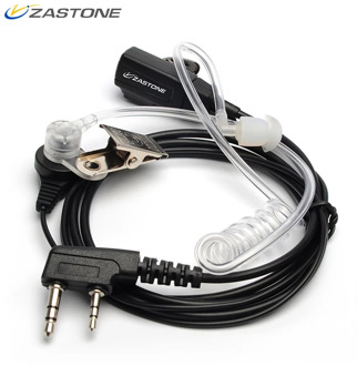 Zastone Walkie Talkie Earpiece 2 Pin K Plug PTT Air Acoustic Tube Earphone Portable Radio Headset Headphone for Baofeng