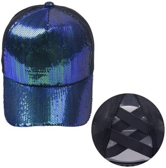 Zawaland Effen Kleur Pailletten Cross Paardenstaart Hoeden Damesmode Toevallige Piekte Hoeden Zomer Outdoor Zon Bescherming Baseball Caps WR-MZ035