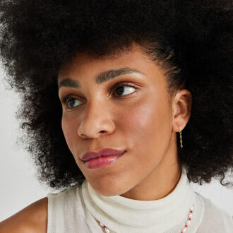 Zawind halsketting 18k goud afwerking Wit